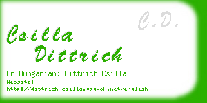 csilla dittrich business card